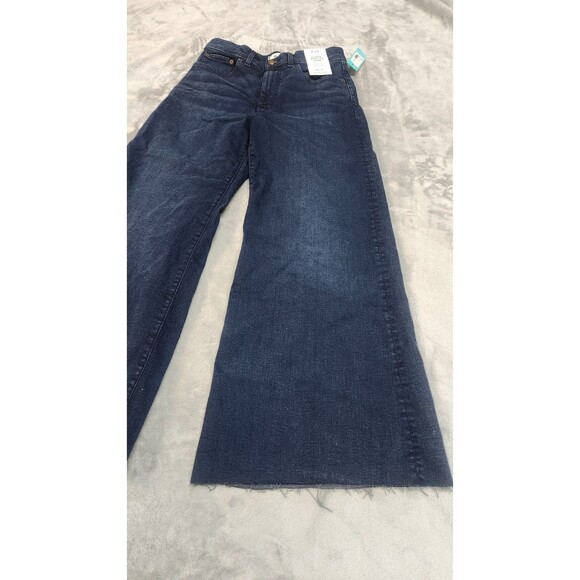 NWT Madewell Size 28 Kingston Wash Flared Wide Leg Jeans - Picture 4 of 12